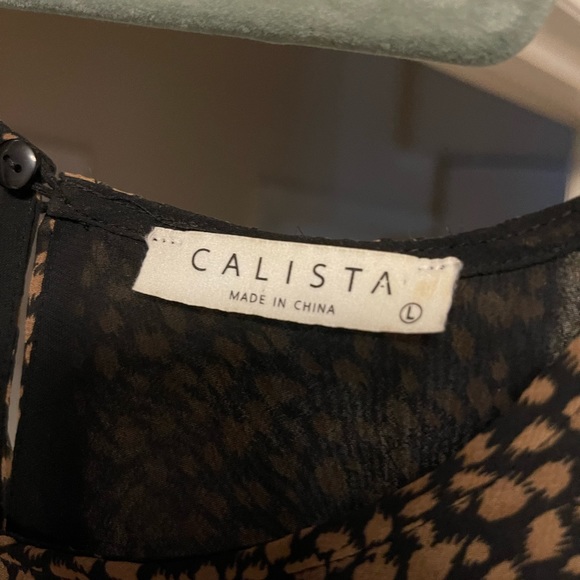 GORGEOUS BROWN AND BLACK DRESS SIZE L - Picture 2 of 3